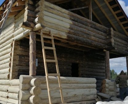 пескоструй деревянного дома