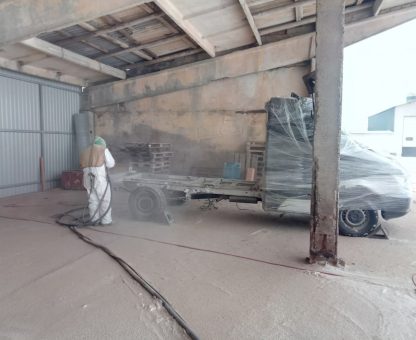 пескоструй кузова автомобиля