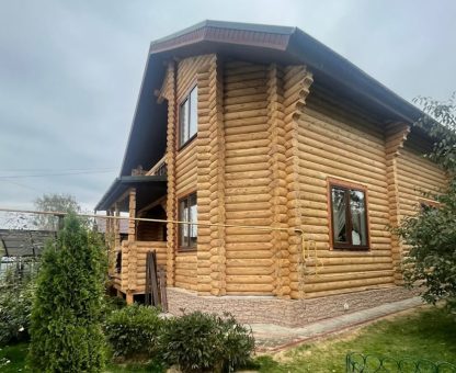 шлифовка сруба пескоструем